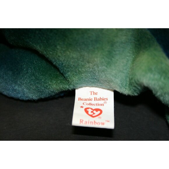 TY Beanie Baby Rainbow Chameleon Iguana 1997 PVC Pellets blue 4037 SET McD's - Picture 9 of 12